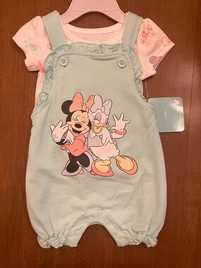 Disney Mint Minnie Mouse & Daisy Duck Ruffle Romper Set